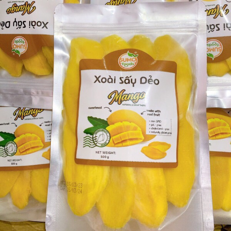Xoài Sấy Dẻo Nguyên Miếng, Hàng Xuất Khẩu