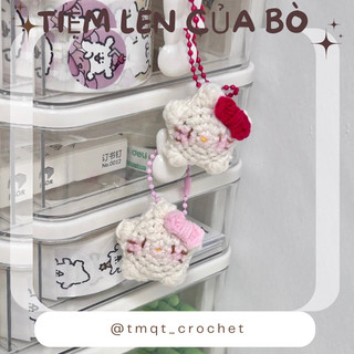 Móc Khoá Ngôi Sao Hello Kitty Bằng Len - Handmade🧶