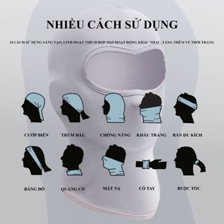 Khăn Trùm Ninja Basic Vải Thun Lỗ Kim Co Giãn 4 Chiều (2 Mẫu)