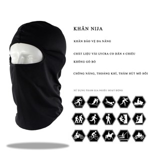 Khăn Trùm Ninja Basic Vải Thun Lỗ Kim Co Giãn 4 Chiều (2 Mẫu)