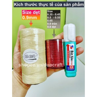 Chỉ sáp 0.45 mm GALACES sợi tròn (khâu đồ da, đan vòng tay) [Dừa Craft]
