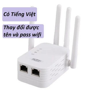 Bộ kích sóng wifi K24 phiên bản 2024 có Tiếng Việt 4 râu 2 cổng tốc độ 300mbps phát xuyên tường kết nối xa sóng mạnh