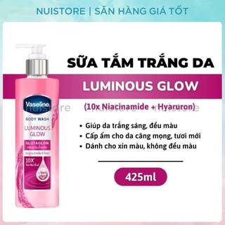 Chai Sữa Tắm Trắng Sáng Da Vaseline Body Wash GlutaGlow 10X Hồng Luminous Glow 