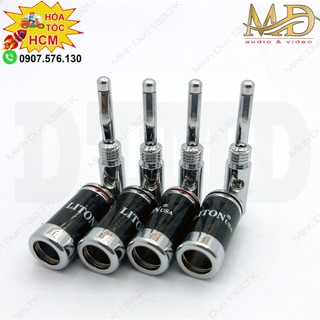 Speaker cable jack, banana plug - đầu giắc cắm loa, giắc cắm bắp chuối liton