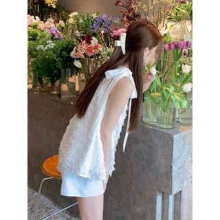 Áo cổ yếm cột nơ vai