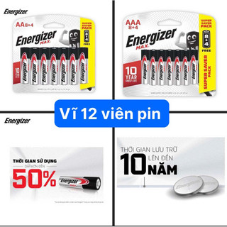 Pin energizer vĩ 12 viên aa/aaa hàng chính hãng 100%