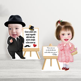 Chibi cảm ơn trang trí sinh nhật