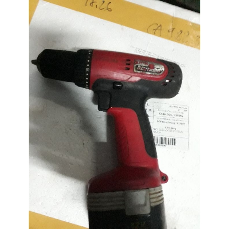 Khoan pin Ryobi 12V nhật bãi hoạt động bình thường tặng kèm xác pin