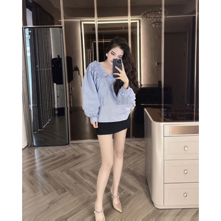 áo sơ mi trễ vai nữ tính