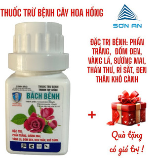 Thuốc trừ bệnh hoa hồng; Bách bệnh 15ml: bệnh phấn trắng, đốm đen, vàng lá, rỉ sắt, thán thư, khô cành, thối bông + QT