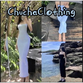 Đầm thun dáng ôm dài cúp ngực/Đầm body sexy váy ôm eo ôm ngực maxi dự tiệc chất thun gân cao cấp -Chuchaclothin