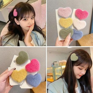 Kẹp tóc mái vải lông màu sắc dễ thương
