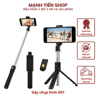 Gậy Chụp Ảnh Tự Sướng Bluetooth 3 Chân Đa Năng – Tripod K07 – Chụp Hình Selfie