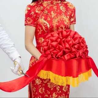 Bông Hoa Lụa Cắt Khánh Thành Khai Trương Báo Hỷ - Bông khánh thành - Bông nơ trang trí xe đám cưới