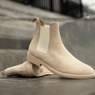 [Thanh Lý ] Giầy Chelsea Boots da lộn sịn xò Tan Sữa,Đen,Nâu thích hợp với quần jeans,âu