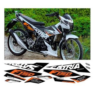 tem satria f150 dán xe trắng ( đa màu )