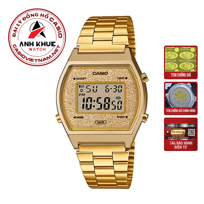 B640WGG-9DF | Đồng Hồ Casio Unisex | Dây Kim Loại Thép Không Gỉ| Chống Nước 5ATM