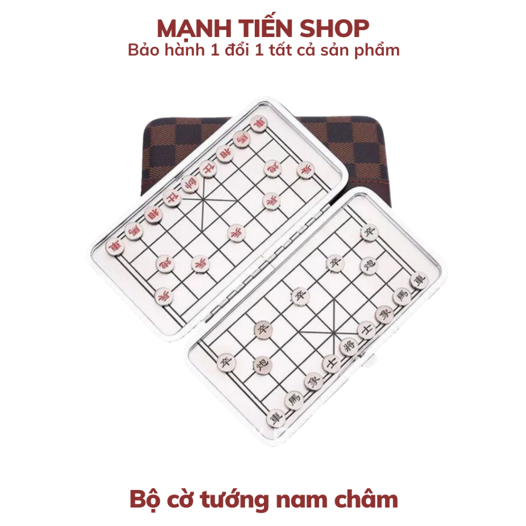 Bộ cờ tướng nam châm mini 2 mặt thiết kế nhỏ gọn bỏ túi - Bàn cờ tướng mini