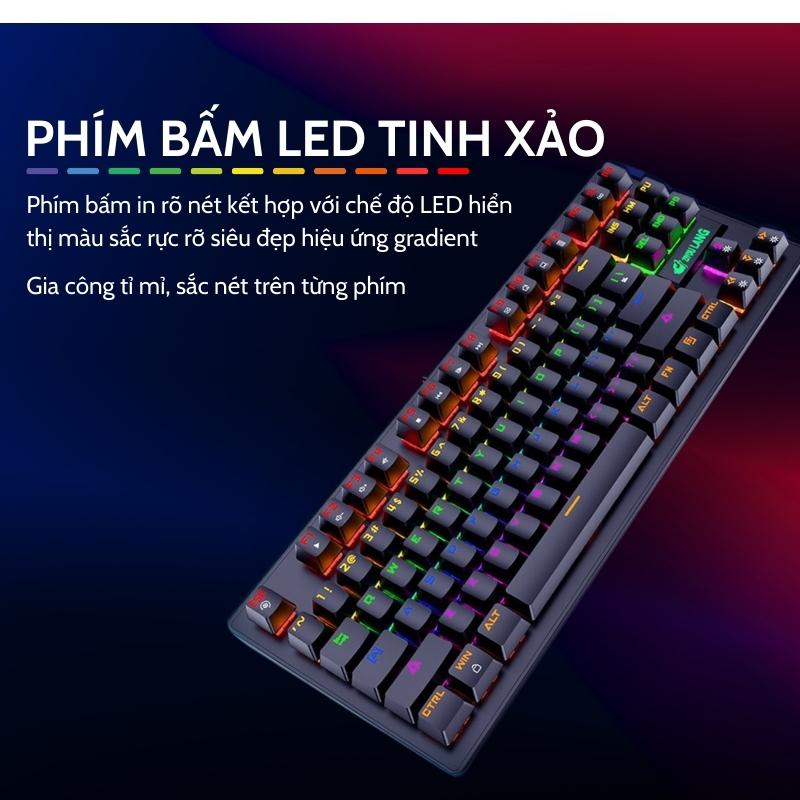 Bàn Phím Cơ Máy Tính TZ87 PRO Led RGB 10 Chế Độ Khác Nhau, Chơi Game Dùng Văn Phòng Cực Đã | BigBuy360 - bigbuy360.vn