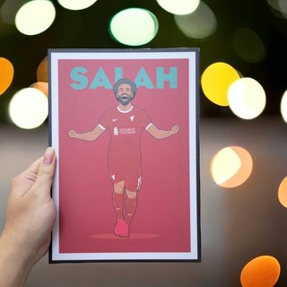 Freeship ⭐️ poster cầu thủ bóng đá mo salah - tranh decal dán tường - spurs liverpool football player