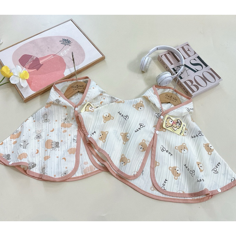 Áo chống nắng cho bé trai bé gái , áo choàng nắng chất đũi gân gấu siêu đáng iu cho bé