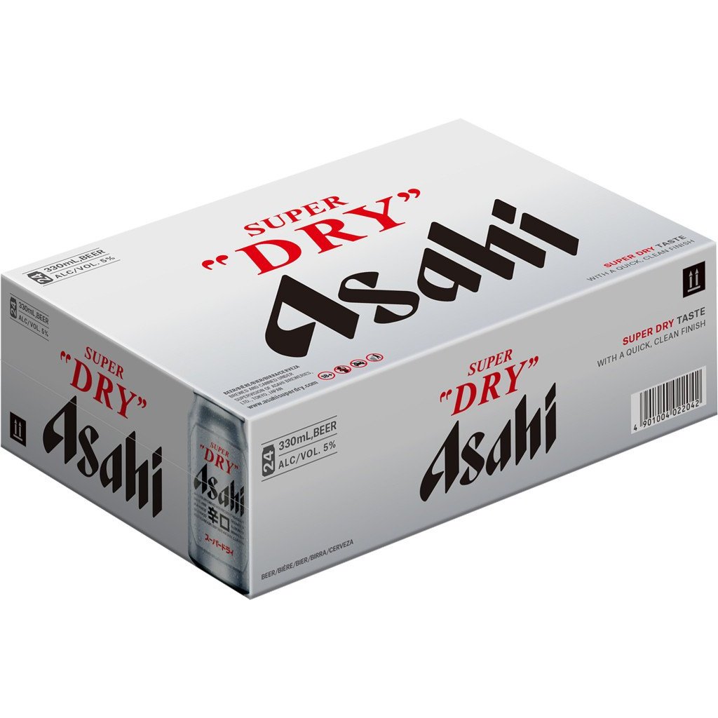 Bia Asahi Super "DRY" thùng lon 6x4 pack 330ml