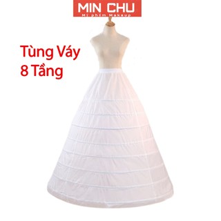 Tùng váy 8 tầng_tùng 8 tầng mặc váy cưới cô dâu