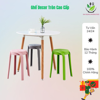 Ghế đôn nhựa quán cafe, ghế đẩu nhựa đúc decor phòng khách phòng trà quán trà chanh nhà hàng khách sạn sang trọng