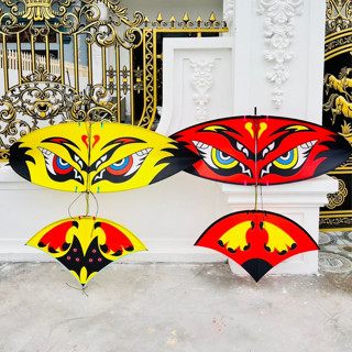  Diều Sáo Lắp Ghép Khung Full Cacbon Giá Rẻ - Diều Cacbon 1m7 -2m-2m5 In Nhiệt Hình Mắt Cú Lườm Siêu Nét 