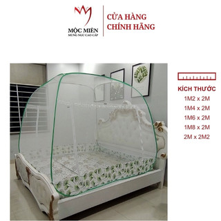 Mùng Chụp Đỉnh Rộng Cao Cấp Mộc Miên 3 Cửa Xanh Lá