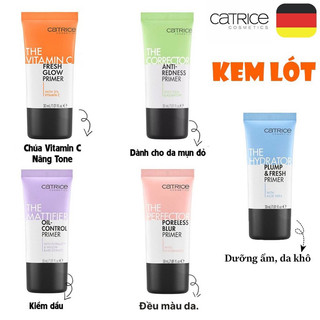 (Có dòng mới VITAMIN C) kem lót  CATRICE #PrimeAndFine (chính hãng)