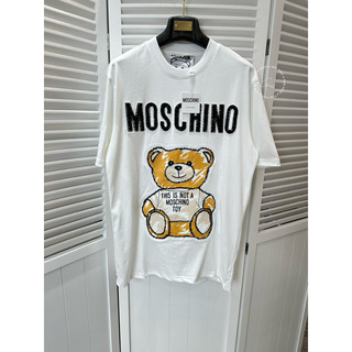 Áo thun - Moschino - Teddy logo thêu This is not A moschino toy