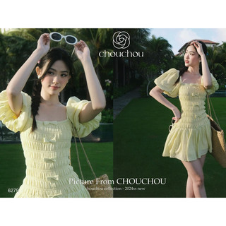 Váy Cúp Chun Tay Bồng Nhún Eo Chuẩn Chouchou