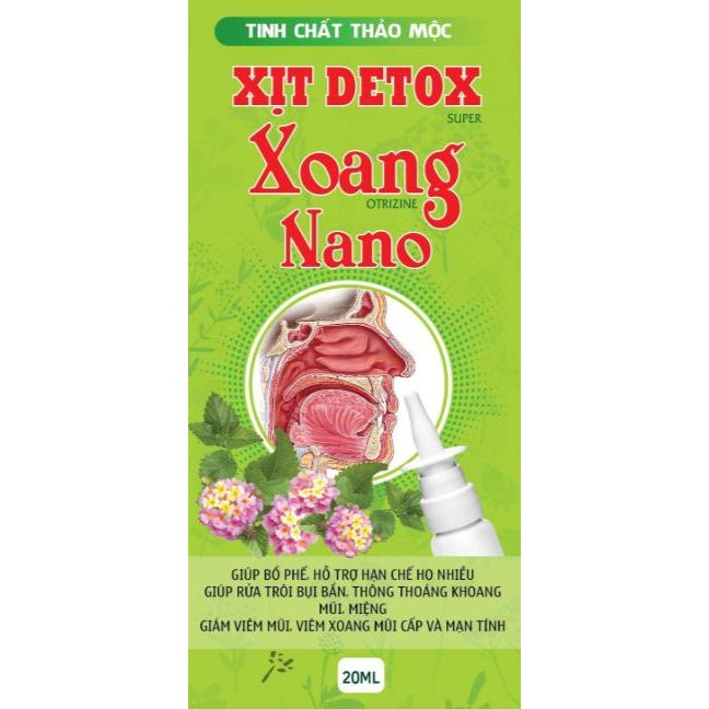 Tinh chất thảo mộc Xịt Detox Super Xoang Otrizine Nano
