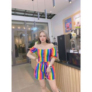 Bộ đồ nữ trễ vai nhiều màu sắc