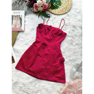 ĐẦM 2 DÂY THÊU HOA LÁ CÀNH - DDD2675