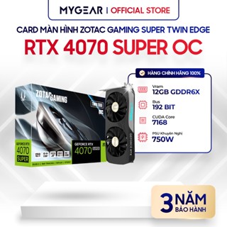 Card Màn Hình - VGA ZOTAC GAMING GeForce RTX 4070 SUPER Twin Edge OC 12GB GDDR6X Chính Hãng- Bảo hành 36 tháng