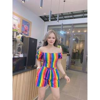 Bộ đồ nữ trễ vai nhiều màu sắc
