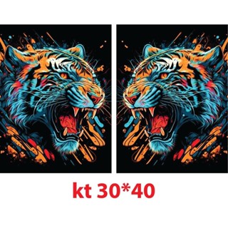 Tem Decal mặt hổ. Decal dán xe máy, Ô tô, xe tải... SL 1 đôi