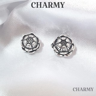 Charm bạc chặn xỏ ngang Hoa Sen C432, Bạc 925 - Charmy