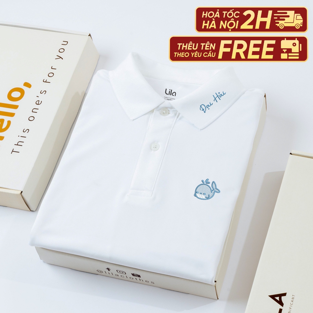 Áo polo nam nữ Animalpolo LILA vải cotton cao cấp không nhăn, áo thêu theo yêu cầu, áo đôi bạn thân phù hợp làm quà
