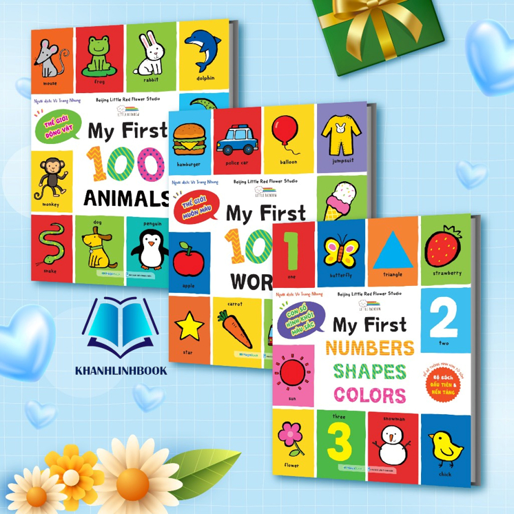 Sách Combo My First 100 Words - 100 Animals - Numbers - Shapes - Colors - Sách từ vựng đầu đời cho b