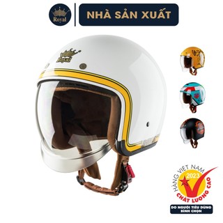 Nón Bảo Hiểm 3/4 Kính Âm Royal M139 Design, Mũ Bảo Hiểm 3/4 Royal Chính Hãng Phù Hợp Nam Và Nữ