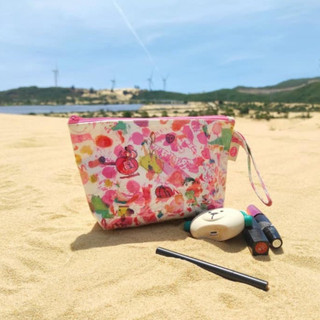 [Flat Pouch] Túi đựng đồ makeup nhỏ gọn cầm tay Tòhe, bóp đựng mỹ phẩm nhỏ gọn chống nước màu sắc tươi sáng từ tranh vẽ