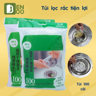 Combo 100 túi lưới lọc rác chậu rửa bát, bọc đựng rác bồn rửa bát siêu tiện lợi, tránh tắt nghẽn đường ống