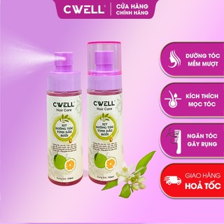 Xịt dưỡng tóc tinh dầu bưởi CWell 110ml, xịt tóc tinh dầu bưởi kích mọc tóc - giảm rụng chính hãng
