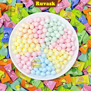 Kẹo Ngậm Trái Cây Trái Cây Mix Vị Hoa Quả Không Đường - Kẹo Ngậm Thơm Miệng Vị Trái Cây The Mát - Đồ Ăn Vặt Ruvask