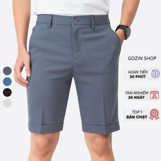 Quần Tây Âu Nam Ngắn GOZIN.SHOP quần nam thời trang chất liệu vải mềm mại co giản nhẹ -JA03