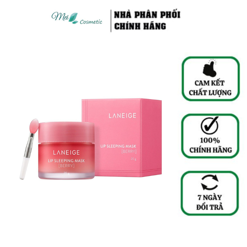 Mặt Nạ Ngủ Môi Laneige, Mặt Nạ Ngủ Môi Dưỡng Ẩm, Căng Bóng Mềm Mịn Hương Dâu Laneige Lip Sleeping Ma