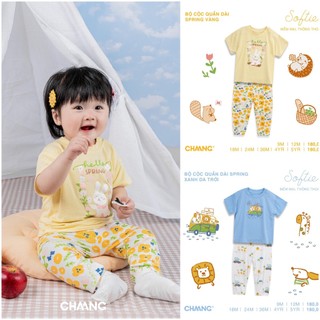 [SALE SỐC] Bộ áo cộc tay quần dài trẻ em chất liệu cotton mềm mại Spring Chaang